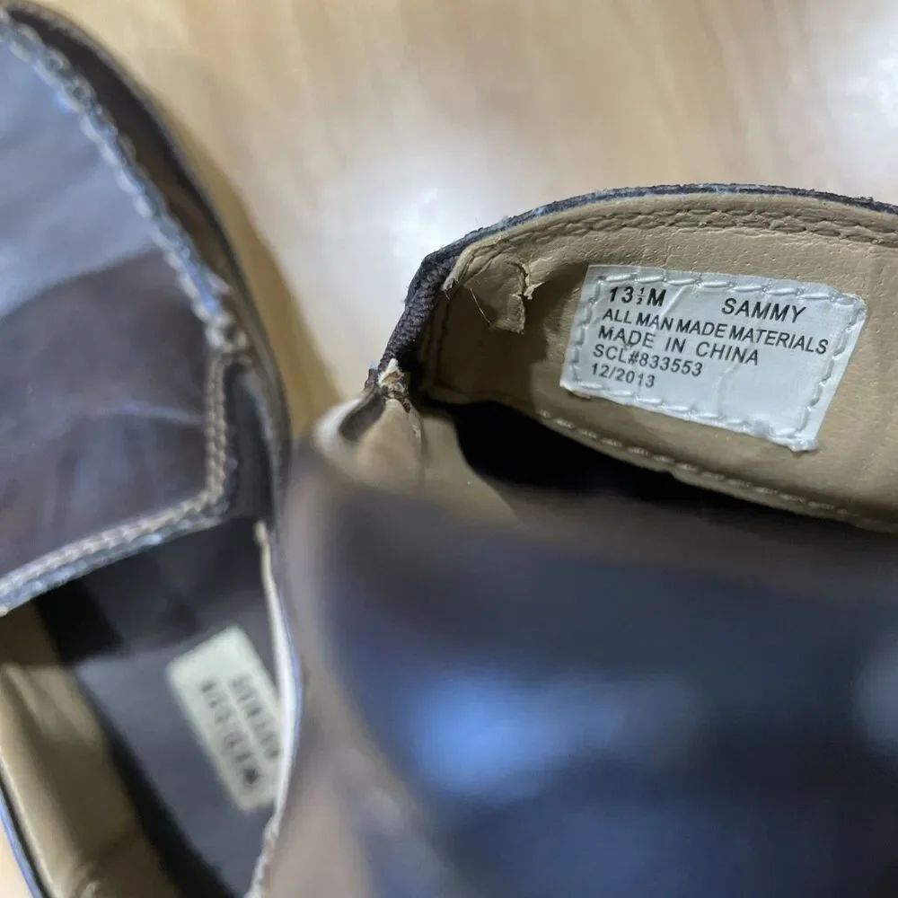 Madison Avenue Boys Size 13 1/2 M Loafers Little Tear Next To The Size Label